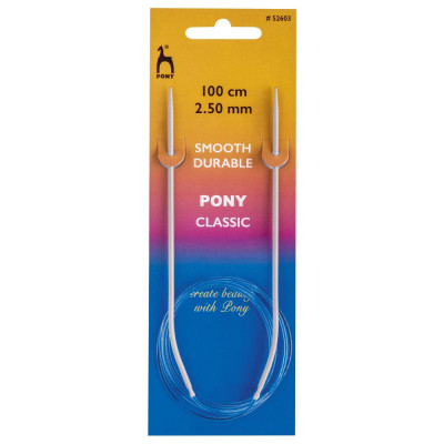 Pony Circular Knitting Needle 40in (100cm)										 - US 1-2