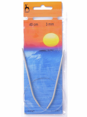 Pony Circular Knitting Needle 16in (40cm)										 - US 2.5 (3.00mm)