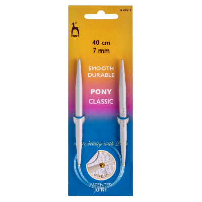 Pony Circular Knitting Needle 16in (40cm)										 - US 10.5 (7.00mm)