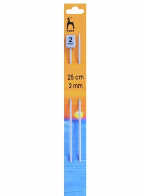 Pony Single Pointed Knitting Needles 10in (25cm)										 - US 0 (2.00mm)