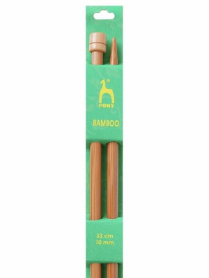 Pony Single Pointed Knitting Needles Bamboo 13in (33cm)										 - US 15 (10.0mm)