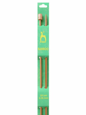 Pony Single Pointed Knitting Needles Bamboo 13in (33cm)										 - US 5 (3.75mm)