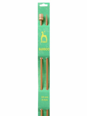 Pony Single Pointed Knitting Needles Bamboo 13in (33cm)										 - US 6 (4.00mm)