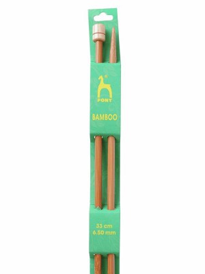 Pony Single Pointed Knitting Needles Bamboo 13in (33cm)										 - US 10.5 (6.50mm)