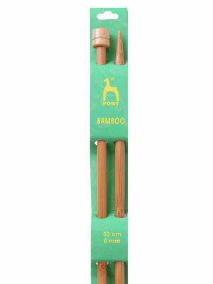 Pony Single Pointed Knitting Needles Bamboo 13in (33cm)										 - US 11 (8.0mm)