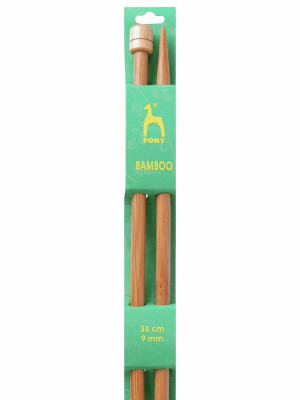 Pony Single Pointed Knitting Needles Bamboo 13in (33cm)										 - US 13 (9.0mm)