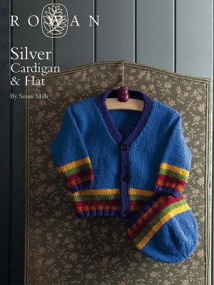 Rowan Silver Cardigan & Hat										