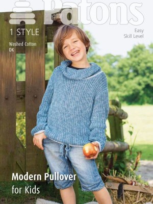 Patons 3992 Modern Pullover For Kids										