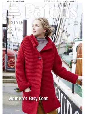 Patons 4044 Women's Easy Coat										