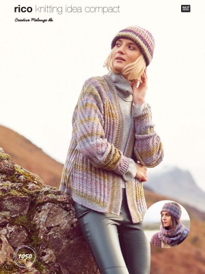 Rico KIC 1050 Cardigan, Headband & Snood in Creative Melange DK										