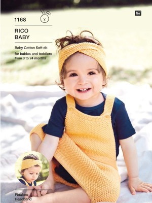 Rico KIC 1168 Baby Cotton Soft DK Pinafore and Headband										