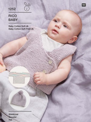 Rico KIC 1252 Baby Waistcoat, Sweater and Hat