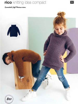 Rico KIC 801 Kids Garter Stitch Sweaters										