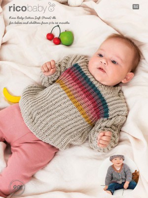 Rico KIC 993 Baby Fisherman's Rib Jumper and Cardigan										