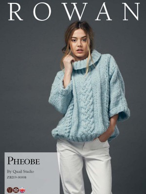 Rowan Phoebe Cabled Sweater in Brushed Fleece										