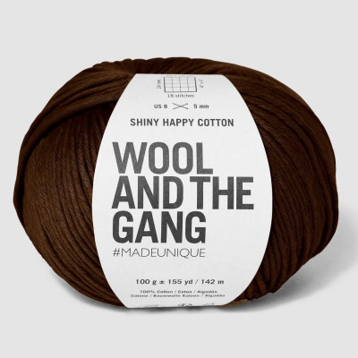 Wool and the Gang Shiny Happy Cotton										 - 338 Espresso Brown