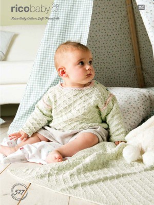 Rico KIC 527 Baby Diamond Stitch Jumper & Blanket										