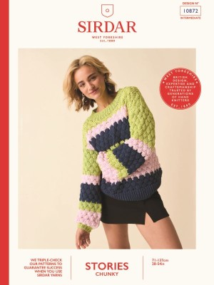 Sirdar 10872 Weekend Wanderlust Stripes But Better Sweater										