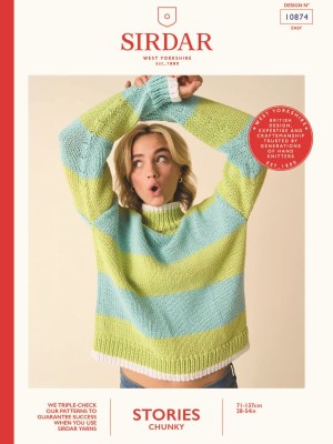 Sirdar 10874 Weekend Wanderlust Rom Com Roll Neck Sweater										