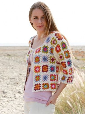 DROPS Summer Patchwork Crochet Cardigan										
