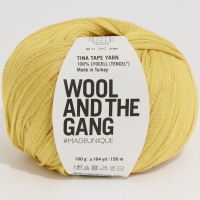 Wool and the Gang Tina Tape Yarn										 - 177 Chalk Yellow