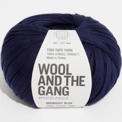 Wool and the Gang Tina Tape Yarn										 - Midnight Blue