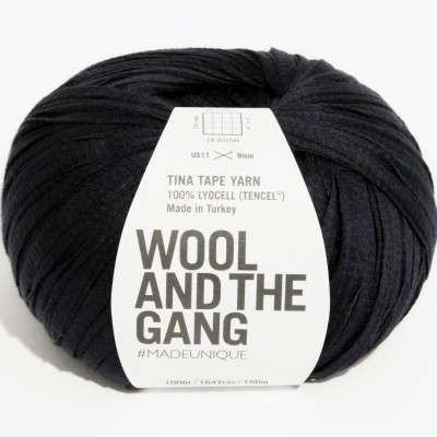 Wool and the Gang Tina Tape Yarn										 - Space Black