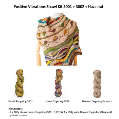 Urth Yarns Positive Vibrations Shawl Kit										 - 3001 & 3002 & Hazelnut
