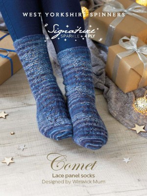 West Yorkshire Spinners Comet Christmas Socks by Winwick Mum										