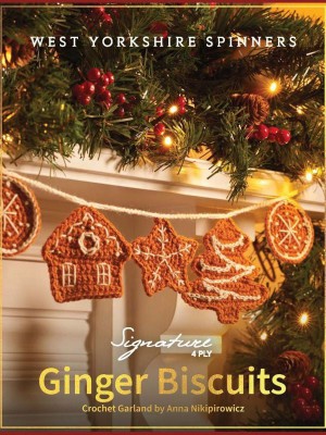 West Yorkshire Spinners Ginger Biscuits Crochet Garland										