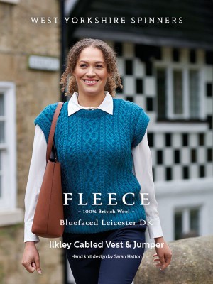 West Yorkshire Spinners Ilkley Cabled Vest & Sweater in BFL DK										