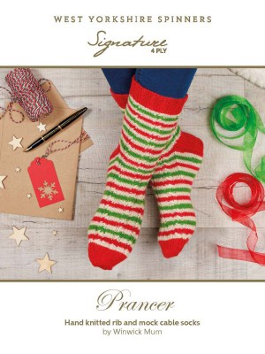 West Yorkshire Spinners Prancer Christmas Socks by Winwick Mum										