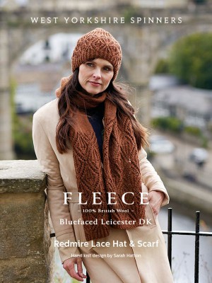West Yorkshire Spinners Redmire Lace Hat & Scarf in BFL DK										