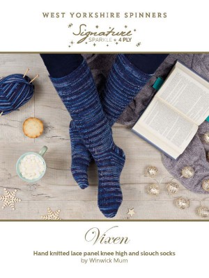 West Yorkshire Spinners Vixen Christmas Socks by Winwick Mum										