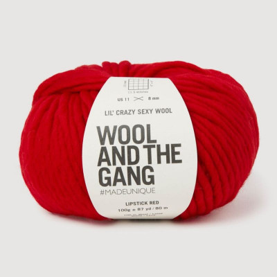 Wool and the Gang Lil Crazy Sexy Wool										 - 036 Lipstick Red