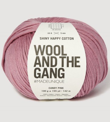 Wool and the Gang Shiny Happy Cotton										 - 268 Candy Pink