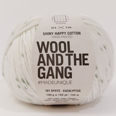 Wool and the Gang Shiny Happy Cotton										 - 281 Spots Eucalyptus
