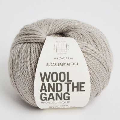 Wool and the Gang Sugar Baby Alpaca										 - 076 Rocky Grey
