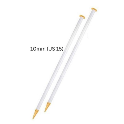addiChampagner Single Pointed Knitting Needles 14in (35cm)										 - US 15 (10.0mm) Hollow With Champagne Tip
