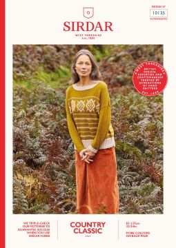 Sirdar Country Classic 10135 Fairisle Striped Slouchy Sweater