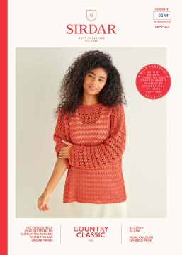 Sirdar Country Classic 10244 Boat Neck Crochet Tunic