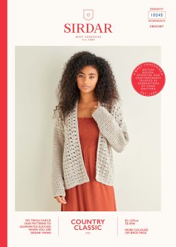 Sirdar Country Classic 10245 Peacock Stitch Crochet Cardigan