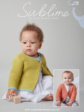 Sublime 6135 Garter Stitch Baby Cardigans