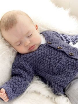 DROPS Checcos Dream Baby Cardigan