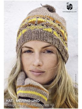 Lana Grossa - Accessories 19 Designs 35 & 36 - Merino Uno Hat & Mittens