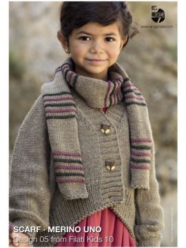 Lana Grossa - Filati Kids 10 Designs 05 & 07 - Merino Uno Scarf & Jacket