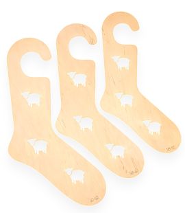 Laughing Hens Pair Wooden Sock Blockers - Sheep-Motif