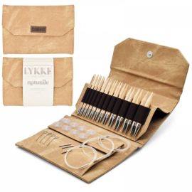 LYKKE Inter Changeable Circular Needle Set 5in Tips Naturale Tan
