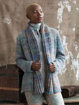 Noro MAG11-06 Long Ribbed Cardigan