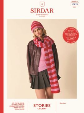 Sirdar 10878 Weekend Wanderlust Preppy Scarf Set